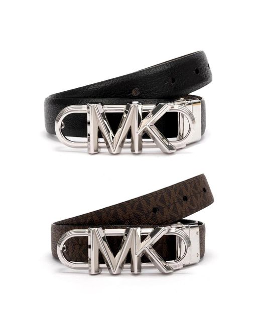 Michael Kors Black Reversible Monogram Belt