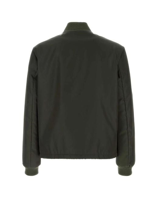 Prada Black Bottle Nylon Bomber Jacket for men