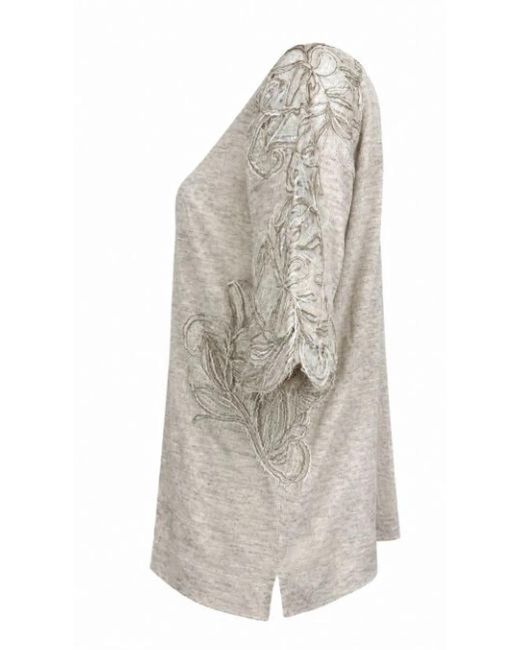 D.exterior White Shell Wool Tee Shirt