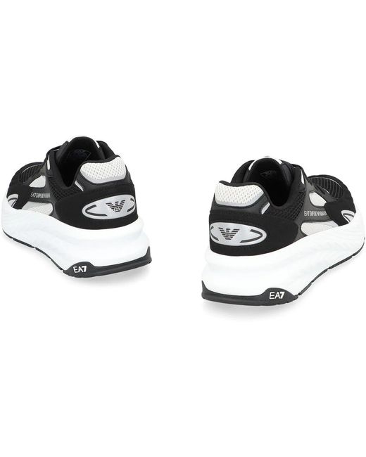 EA7 Black Mesh Sneakers for men