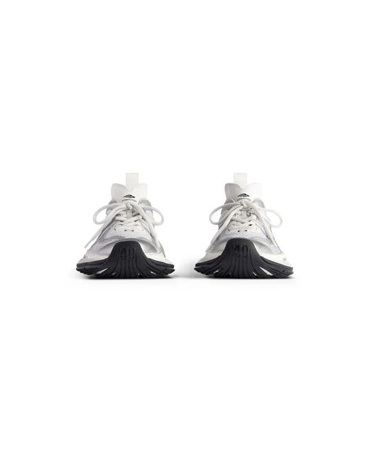 Balenciaga White Mesh And Rubber Circuit Sneakers for men