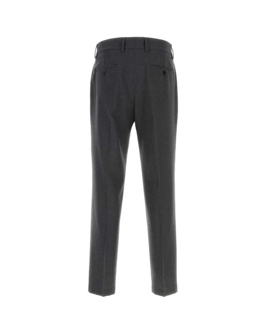 Dolce & Gabbana Black Dolce & Gabbana Dark Wool Blend Pant for men