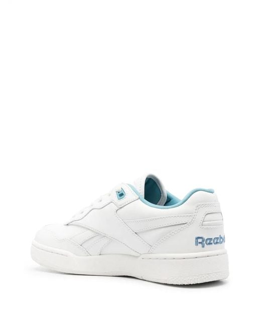 Reebok White Bb4000 Leather Sneakers for men