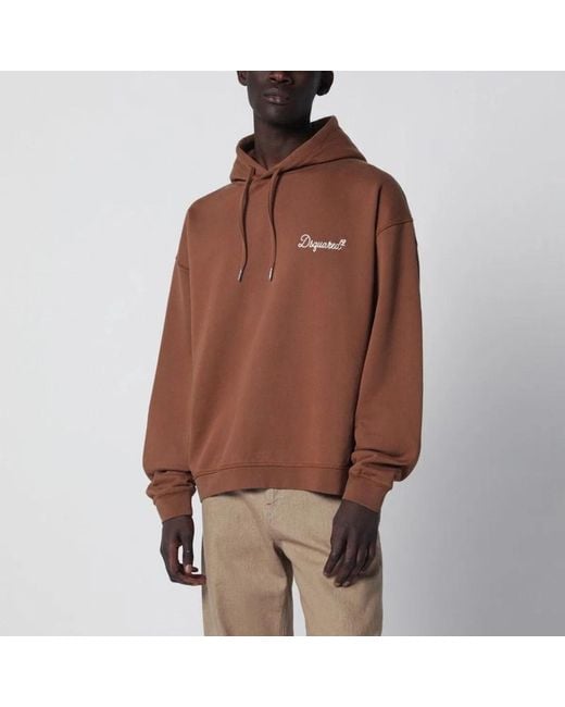 DSquared² Brown Relaxedfit Sweatshirt With Logo for men