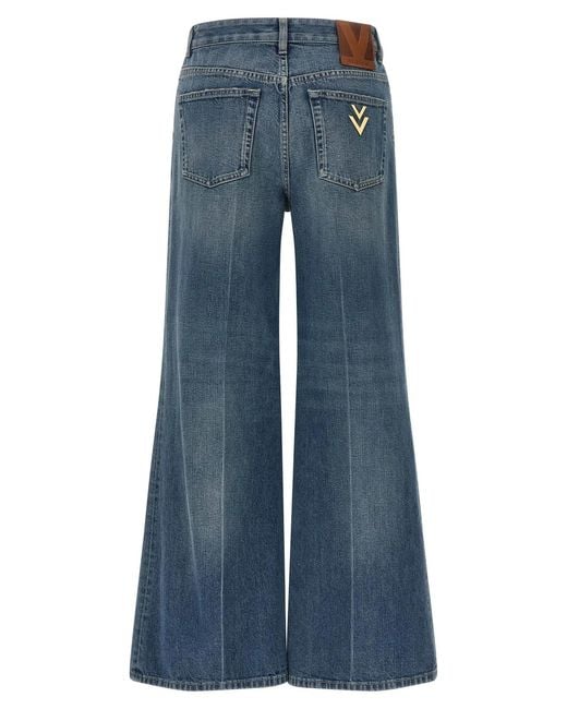 Valentino Garavani Blue 'Vgold' Jeans