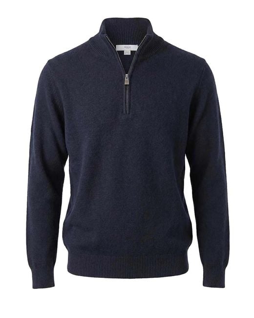 Malo Blue Cashmere V Neck for men