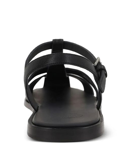 Church's Black Odyssey Nappa Leather T Strap Sandals