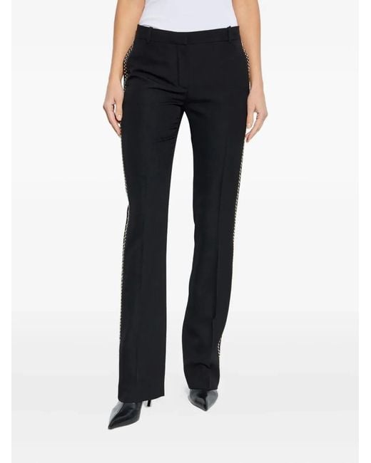 Versace Black Evening Pant Responsible Wool Grain Di Poudre Softer Hand