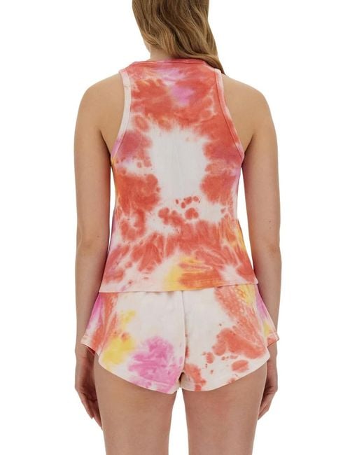 MSGM Red Top Tie Dye