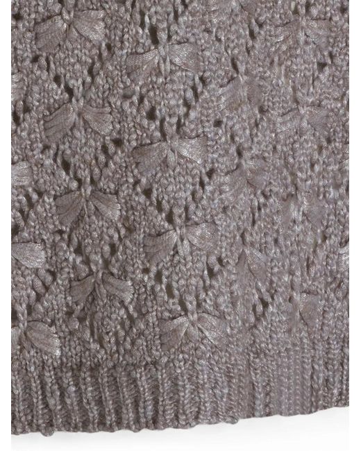 Fabiana Filippi Gray Wool Blend Top