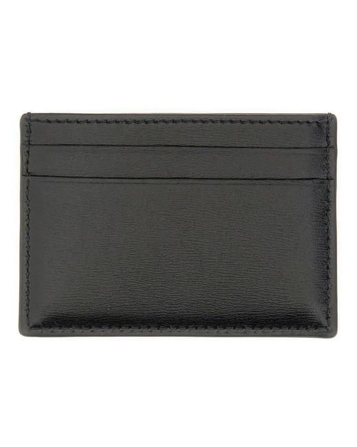 McQueen Black Card Holder With Logo
