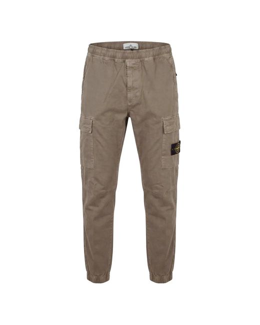 Stone Island Gray Organic Cotton Joggers for men