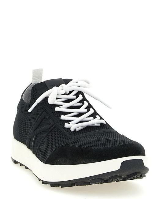 Kiton Black Technical Cotton Sneakers for men