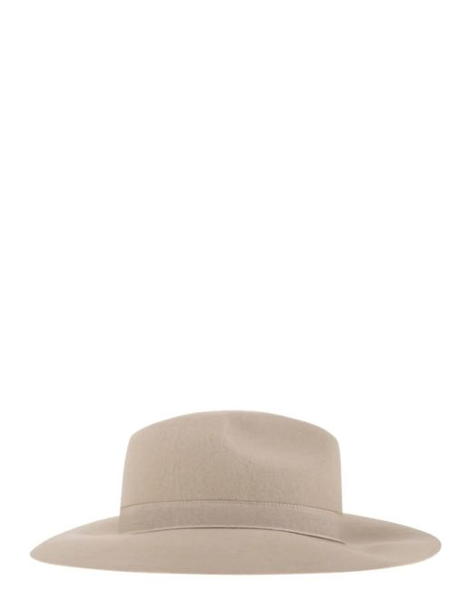 Fay White Wool Felt Hat