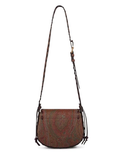 Etro Brown Drya Arnica 1984 Small Crossbody Bag