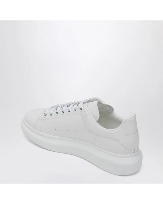 McQueen Gray Oversized Leather Sneakers for men