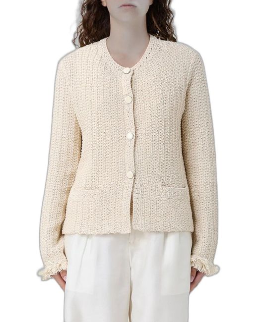 Emporio Armani Natural Cotton Blend Blazer Jacket