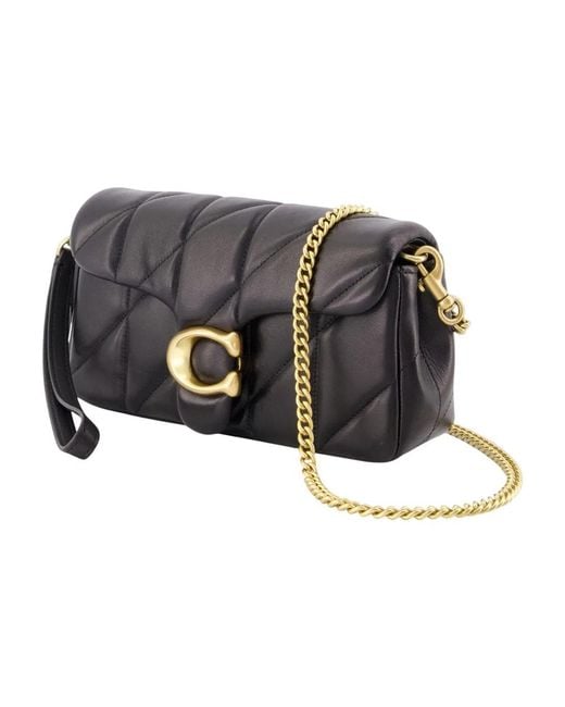 COACH Black Quilted Tabby Chain 19 Crossbody