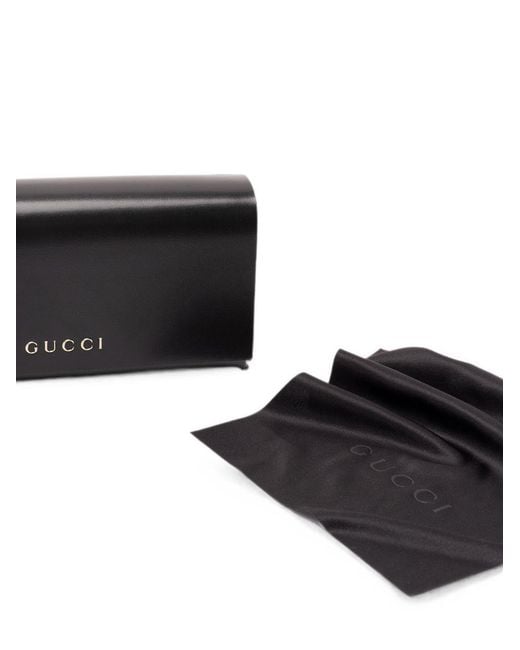 Gucci Brown Acetate Oval Sunglasses