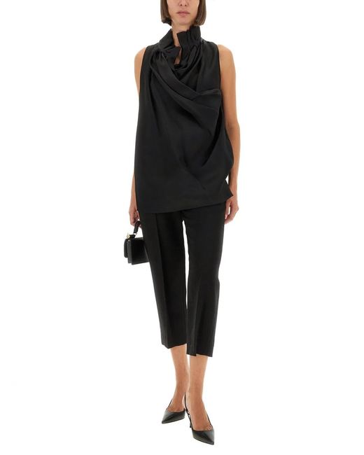 Khaite Black Silk Top