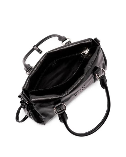 Miu Miu Black Glossy Leather Handbag
