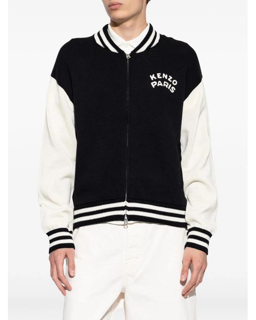 KENZO Black Paris Cotton Cardigan for men