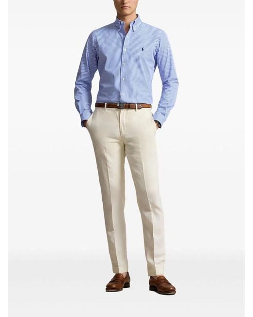 Ralph Lauren Blue Button Down Shirt for men