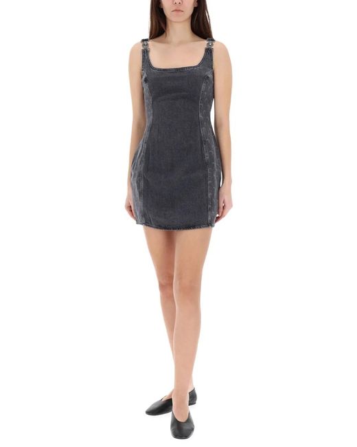 MARINE SERRE Black Cotton Dress
