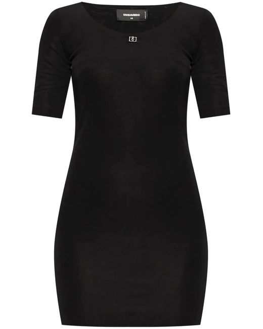 DSquared² Black Polyester Blend Suit