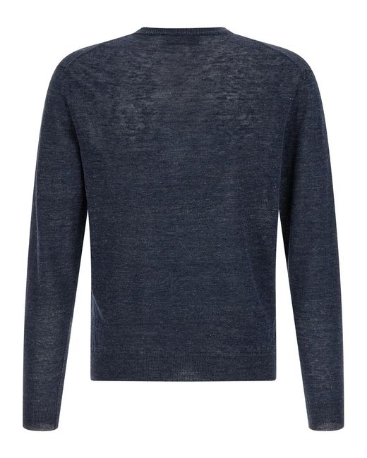 Rivvia Projects Blue Linen And Silk Sweater for men