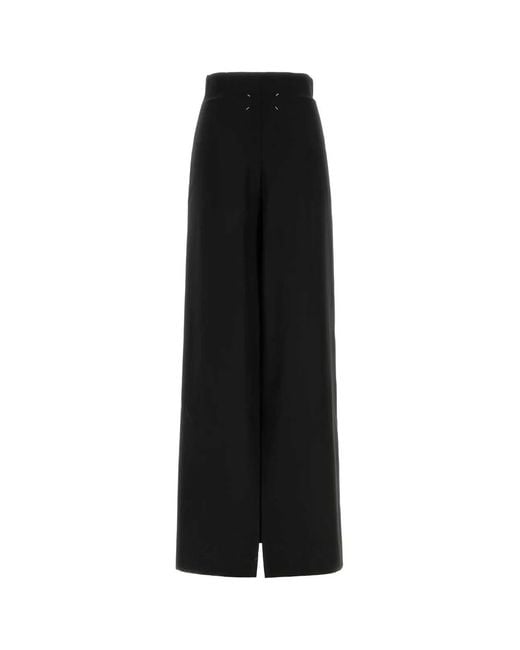 Maison Margiela Black Straight Maxi Skirt Pant