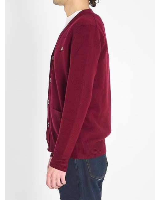 Gucci Red Cardigan With Logo for men