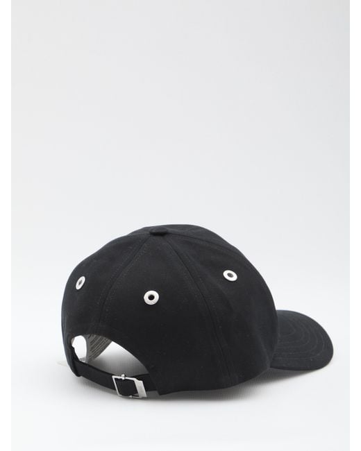 AMI Black Cotton Baseball Cap for men