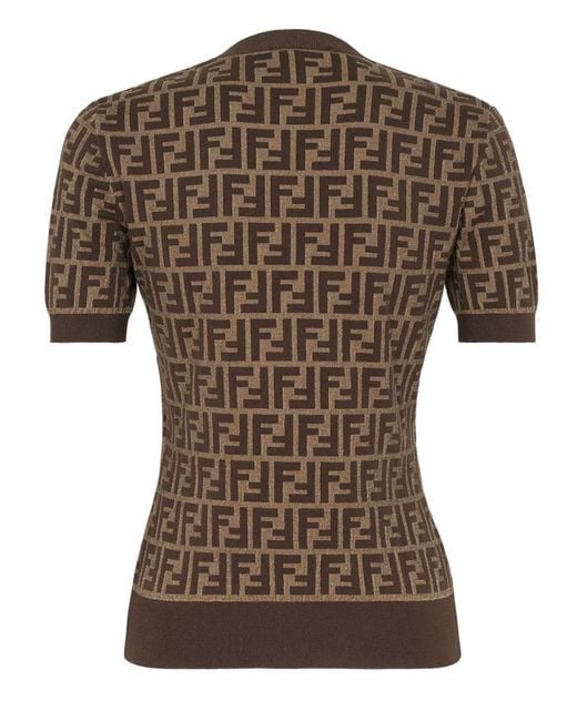 Fendi Brown Ff Cotton Jersey