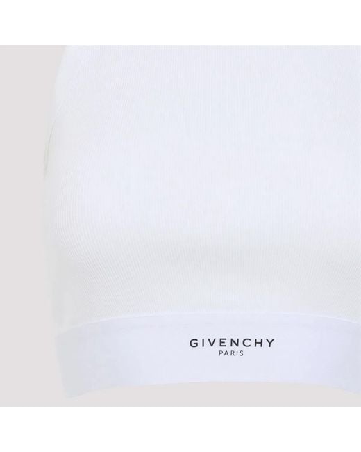 Givenchy White Cropped Tank Top