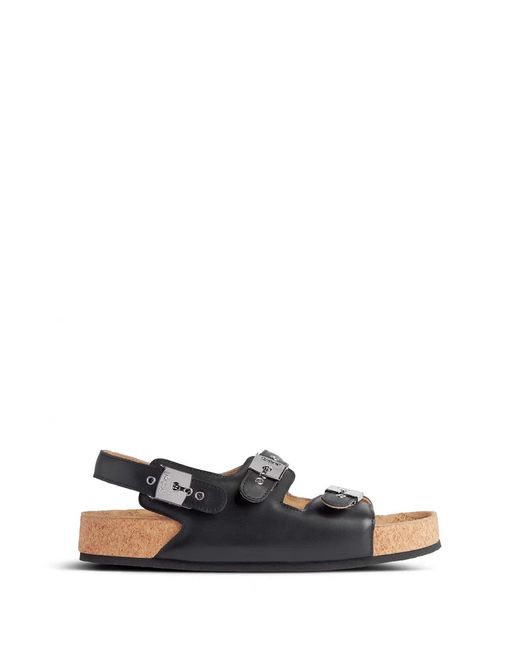 Balenciaga White Calf Leather Sandals