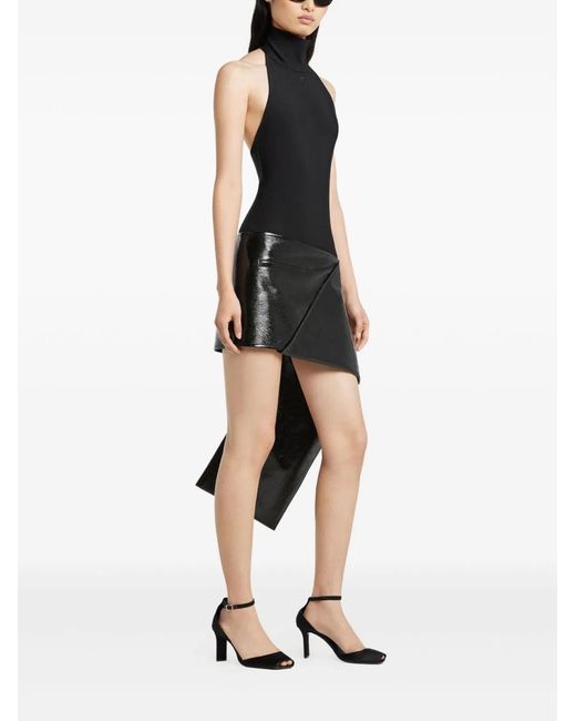 Courreges Black Courregès Vinyl Mini Skirt