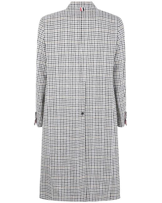 Thom Browne Gray Unconstructed Elongated Coat Check Hunting Tweed for men