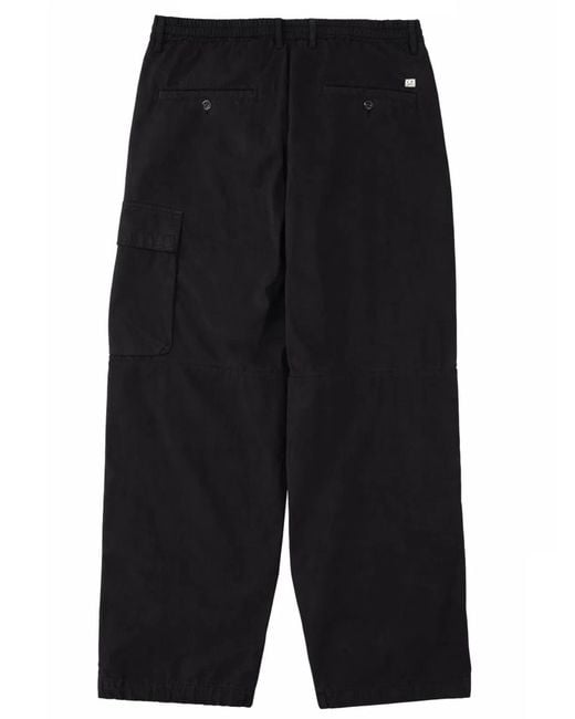 C P Company Blue Pantalone Cargo Con Patch Logo for men