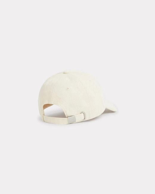 KENZO White Cotton Baseball Cap for men