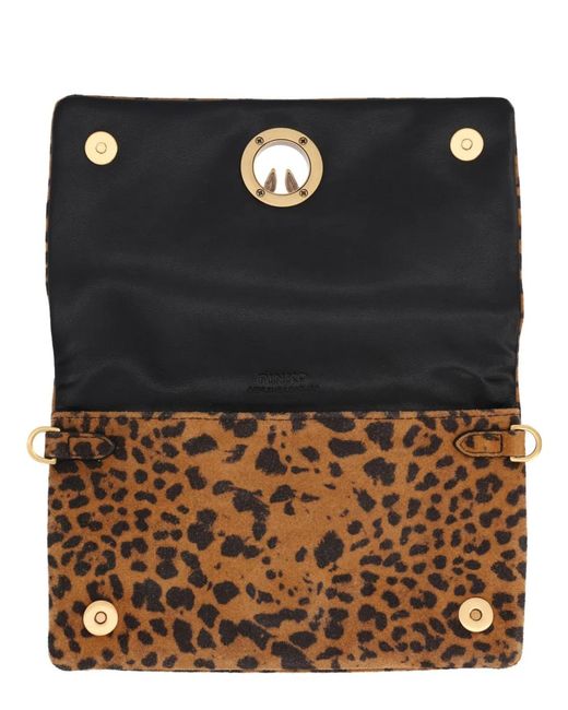 Pinko Brown Polyamide Polyester Zn Shoulder Bag