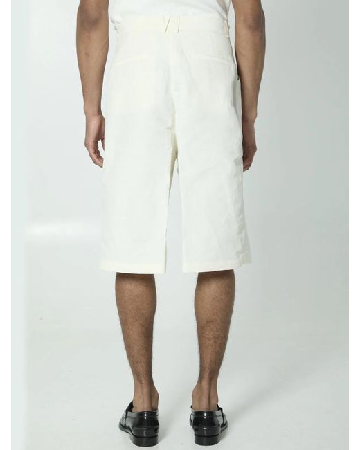 Willy Chavarria White Chilango Shorts for men