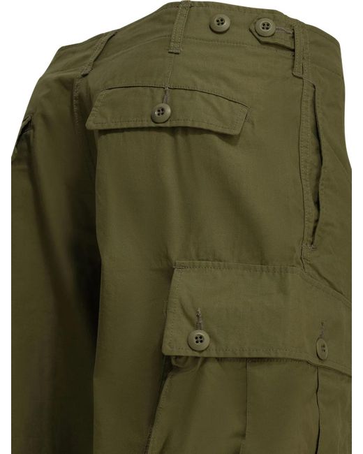 Beams Plus Green Mil Cotton Cargo Pants for men