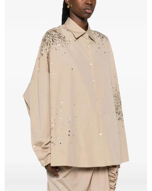 Dries Van Noten Natural "Casia" Embroidered Shirt