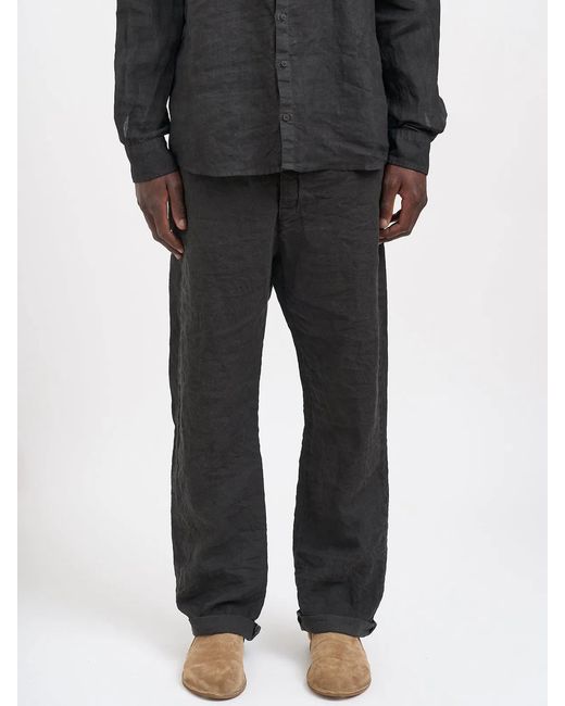 Poeme Bohemien Black Over Fit Pants for men