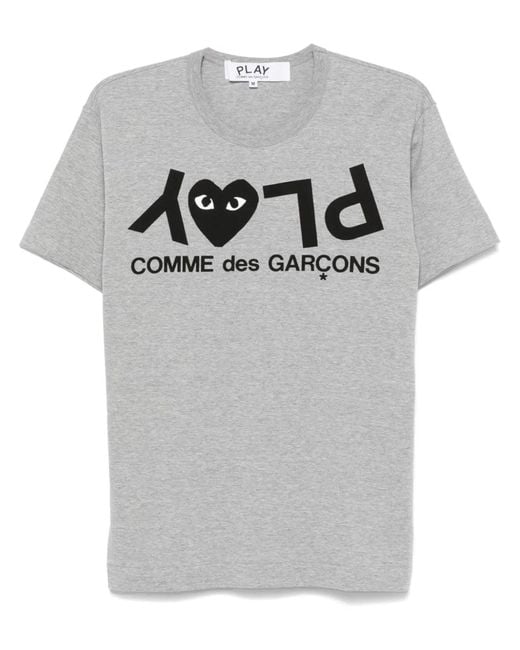 COMME DES GARÇONS PLAY Gray Cotton T-Shirt
