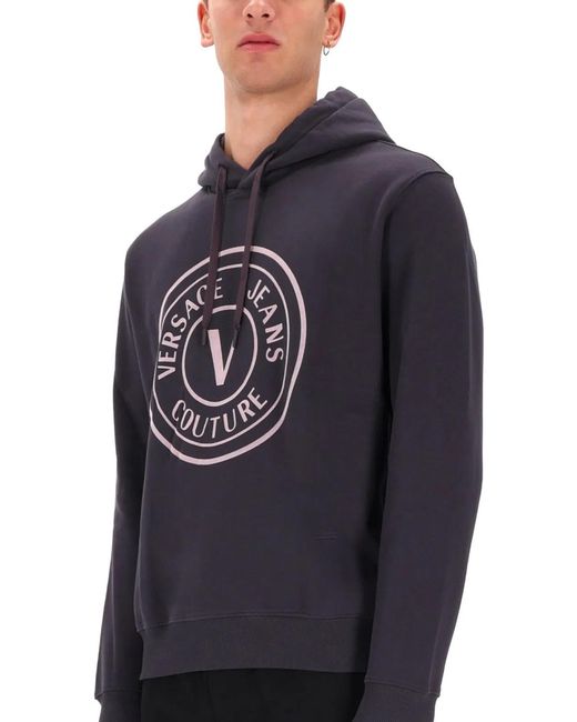 Versace Jeans Couture Gray Sweatshirt With Logo for men
