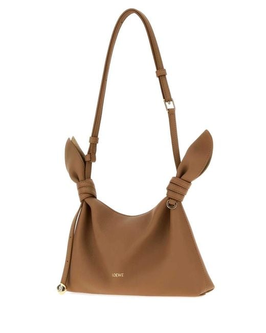 Loewe Brown Camel Leather Mini Scarf Shoulder Bag