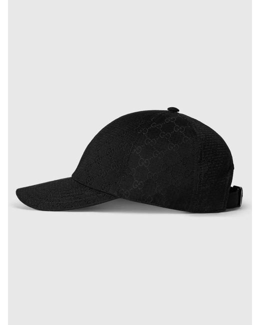 Gucci Black Gg Ripstop Baseball Hat for men
