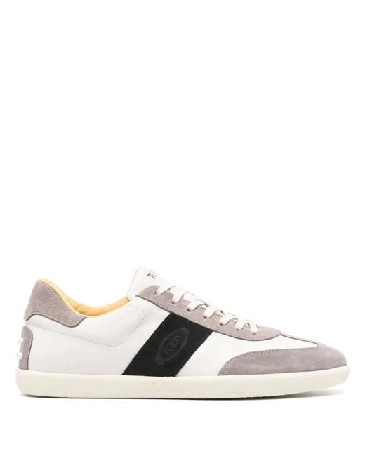 Tod's White Tabs Leather Sneakers for men